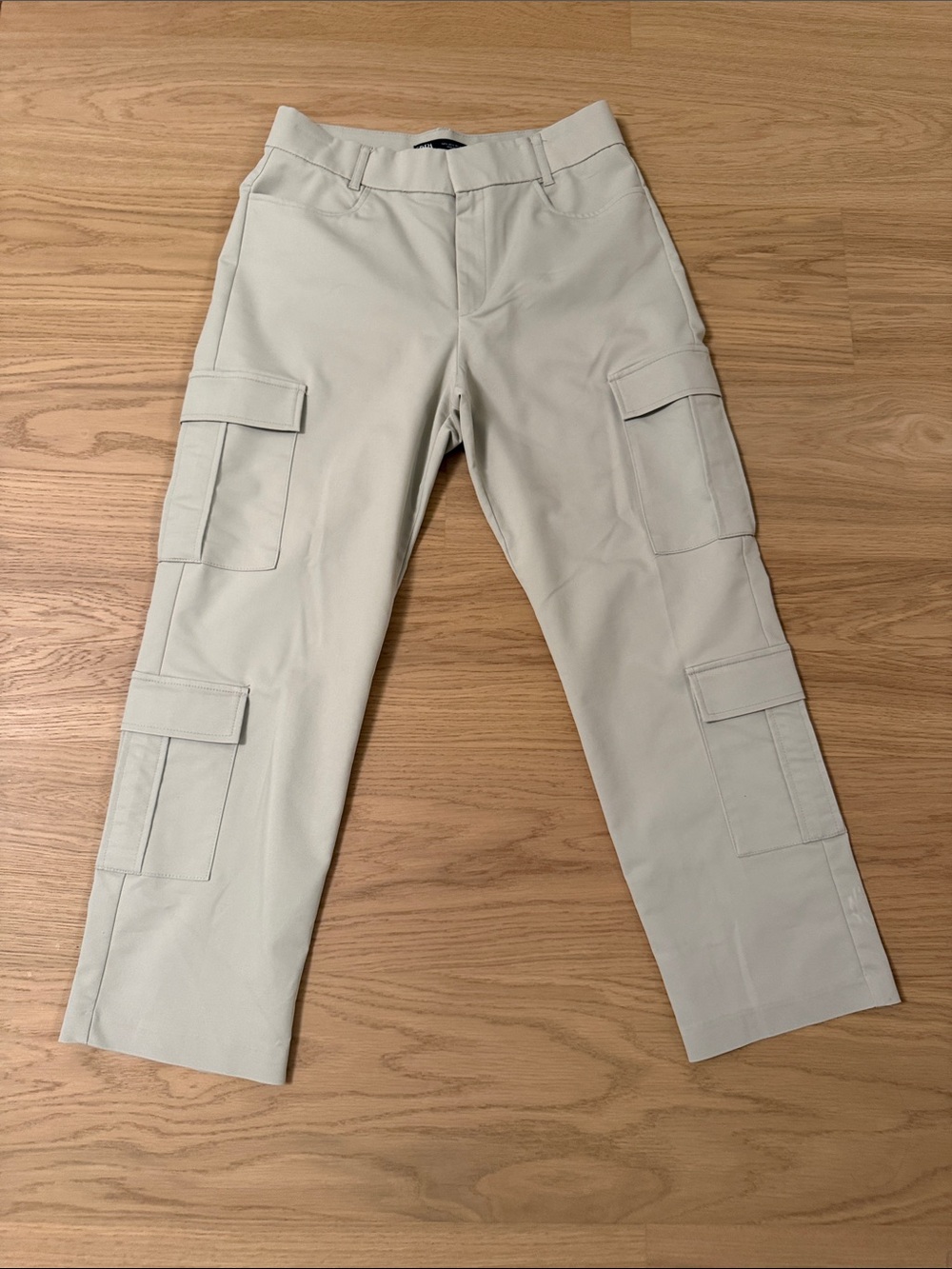 Womens  straight Cargo Pants in Light Khaki green